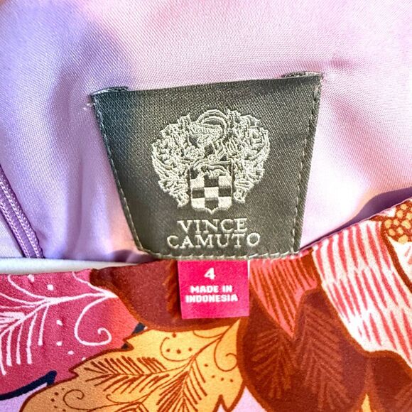 NWT Vince Camuto Flaire sleeve broder print dress in Lavender Size 4 - Picture 9 of 15